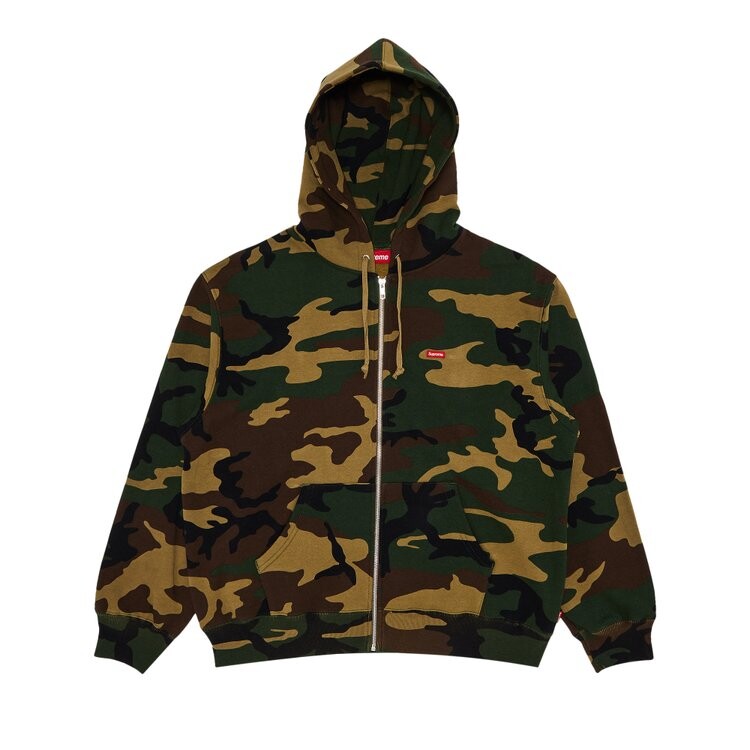 

Толстовка Supreme Small Box Zip Up Hooded Sweatshirt, цвет Woodland Camo