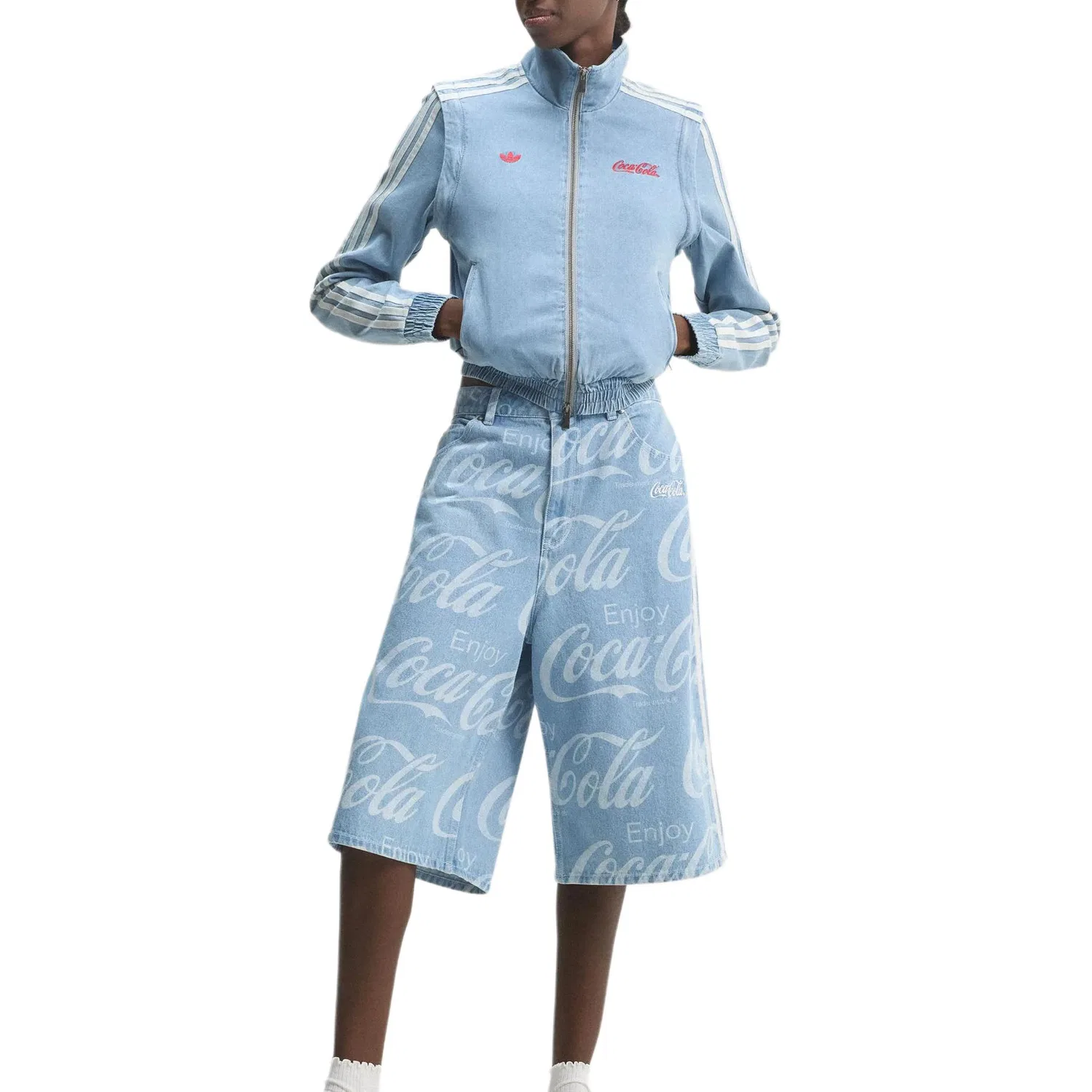 Джинсовая куртка Coca Cola Firebird Adidas Originals Light Denim Blue — фото 4