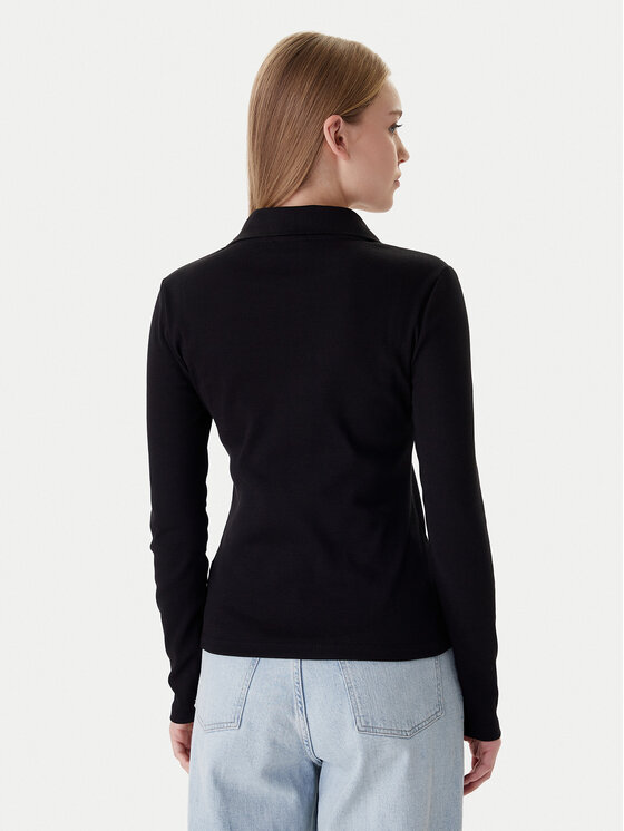 Блузка slim fit Ls Woven Label LV047E203G Calvin Klein, черный — фото 3