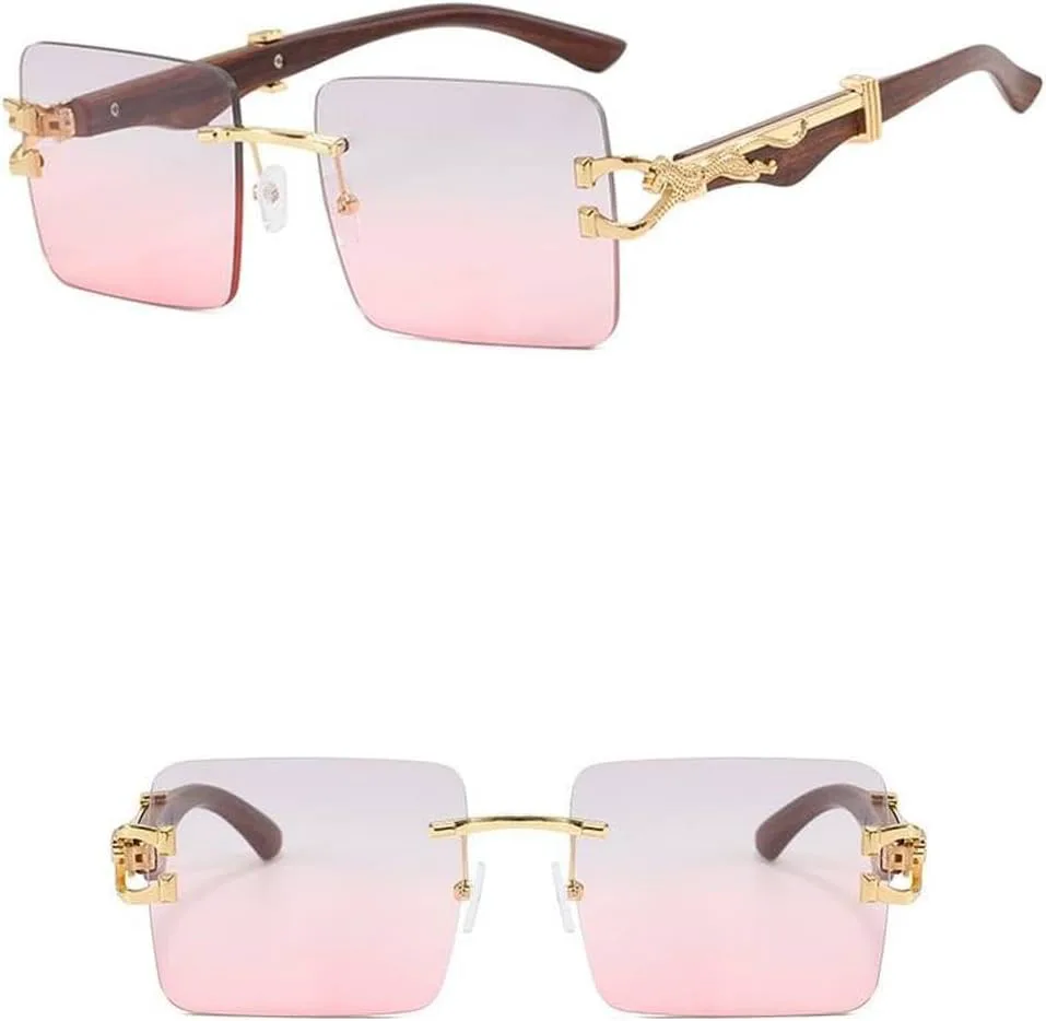 

Женские солнцезащитные очки LVTFCO без оправы, популярные модные солнцезащитные очки без оправы, мужские градиентные солнцезащитные очки для путешествий, Gray Pink