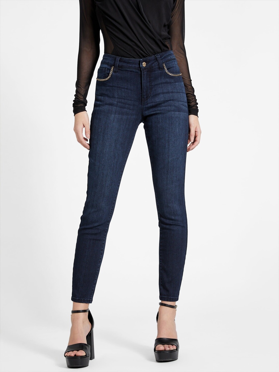 

Джинсы Larissa с цепочкой Guess Factory, цвет Dark Wash
