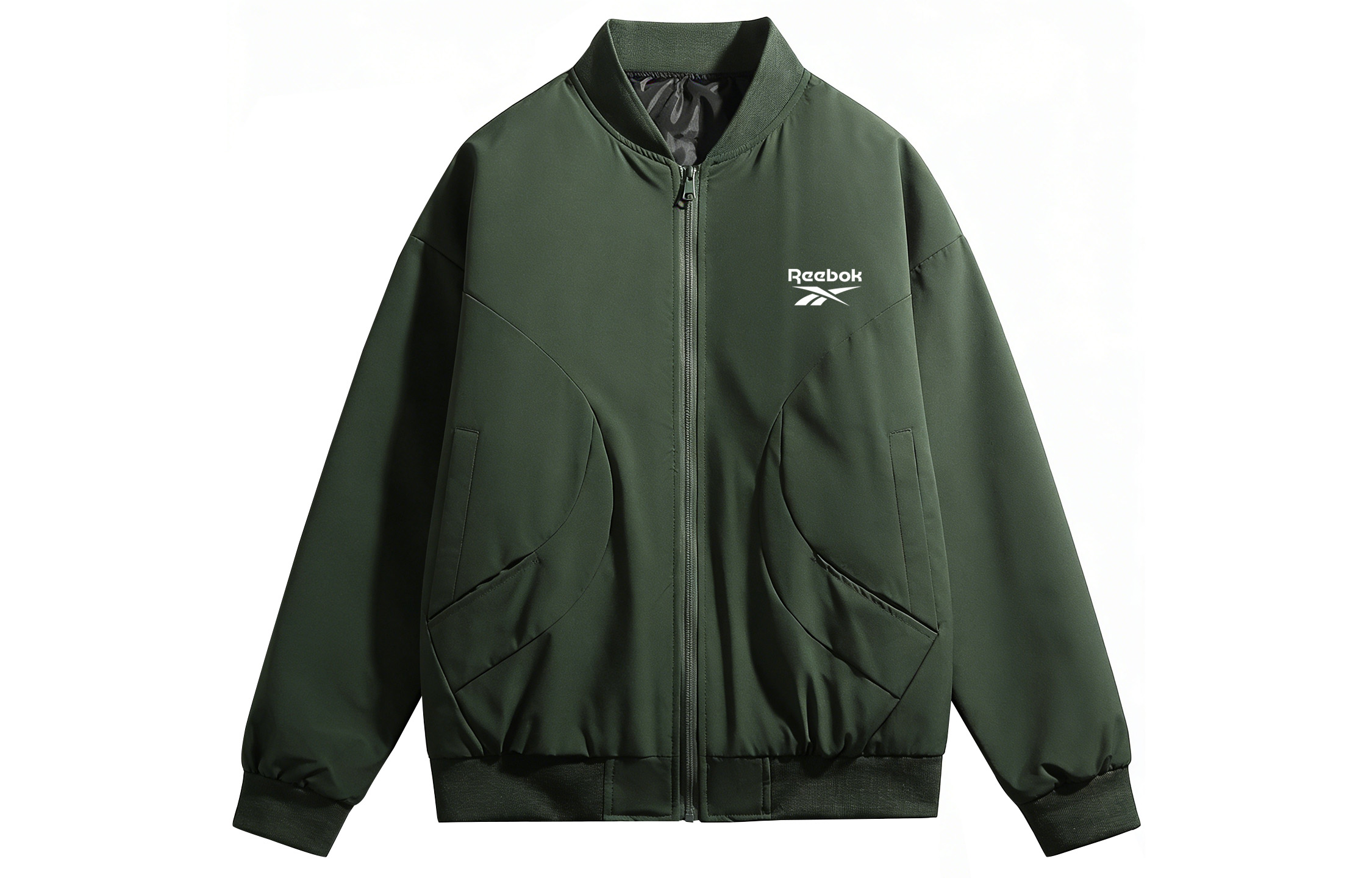 

Пуховик Unisex Baseball Collar Thickened Reebok, зеленый