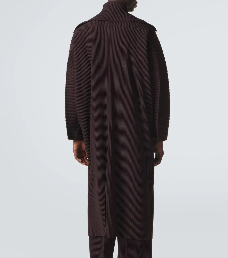 Пальто в складку Monthly Colors Homme Plissé Issey Miyake, коричневый — фото 4