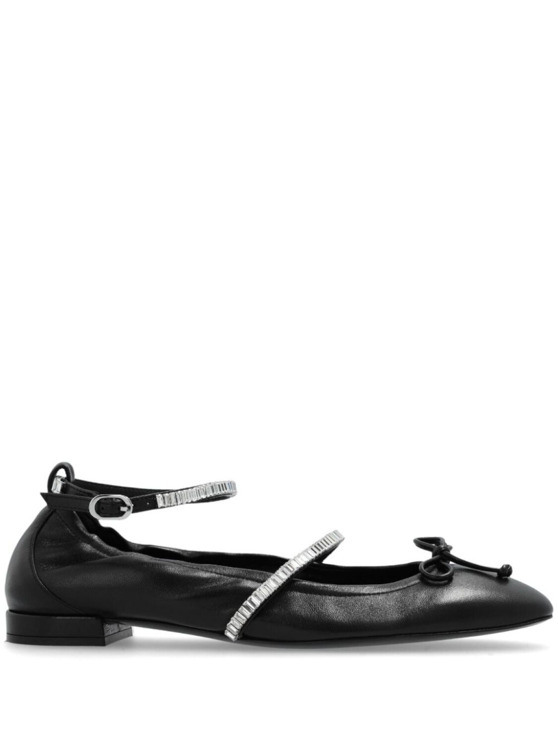Stuart Weitzman туфли-балетки из кожи Стефани, черный