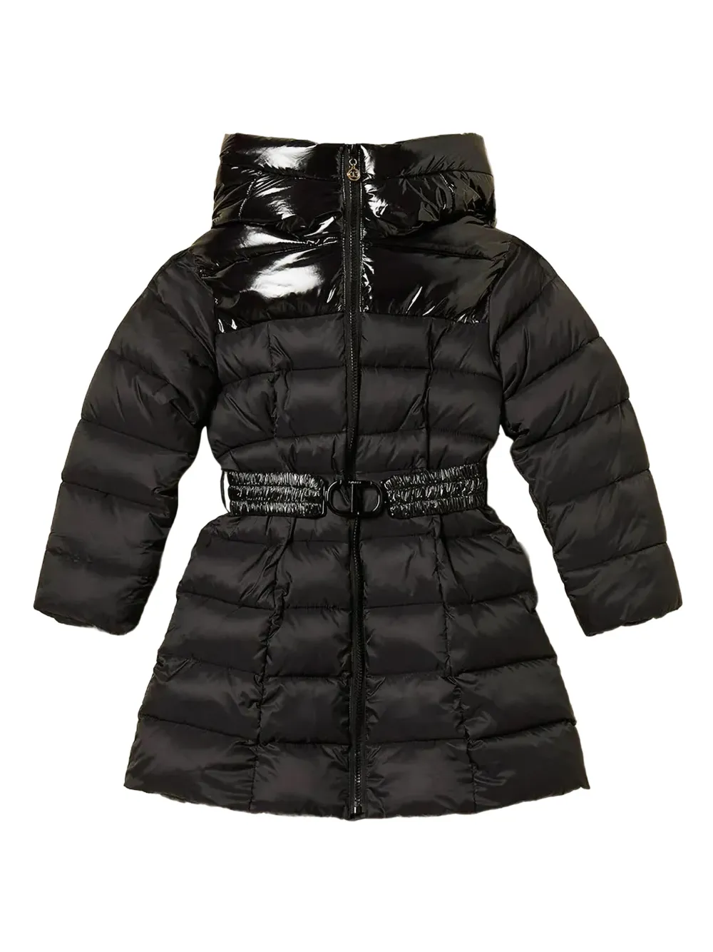 

Куртка с капюшоном и поясом Twinset, черный