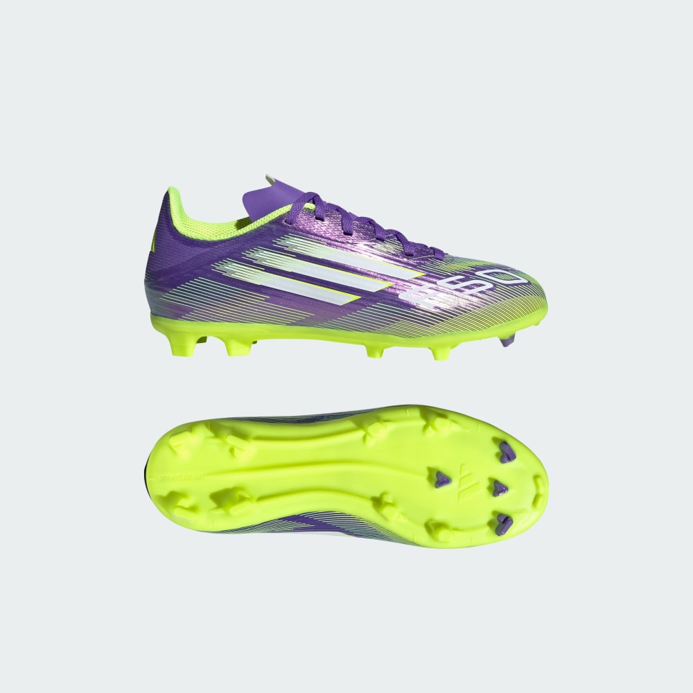 

Бутсы Adidas F50 League Firm/Multi-Ground Cleats Kids, цвет Purple Rush/Cloud White/Lucid Lemon