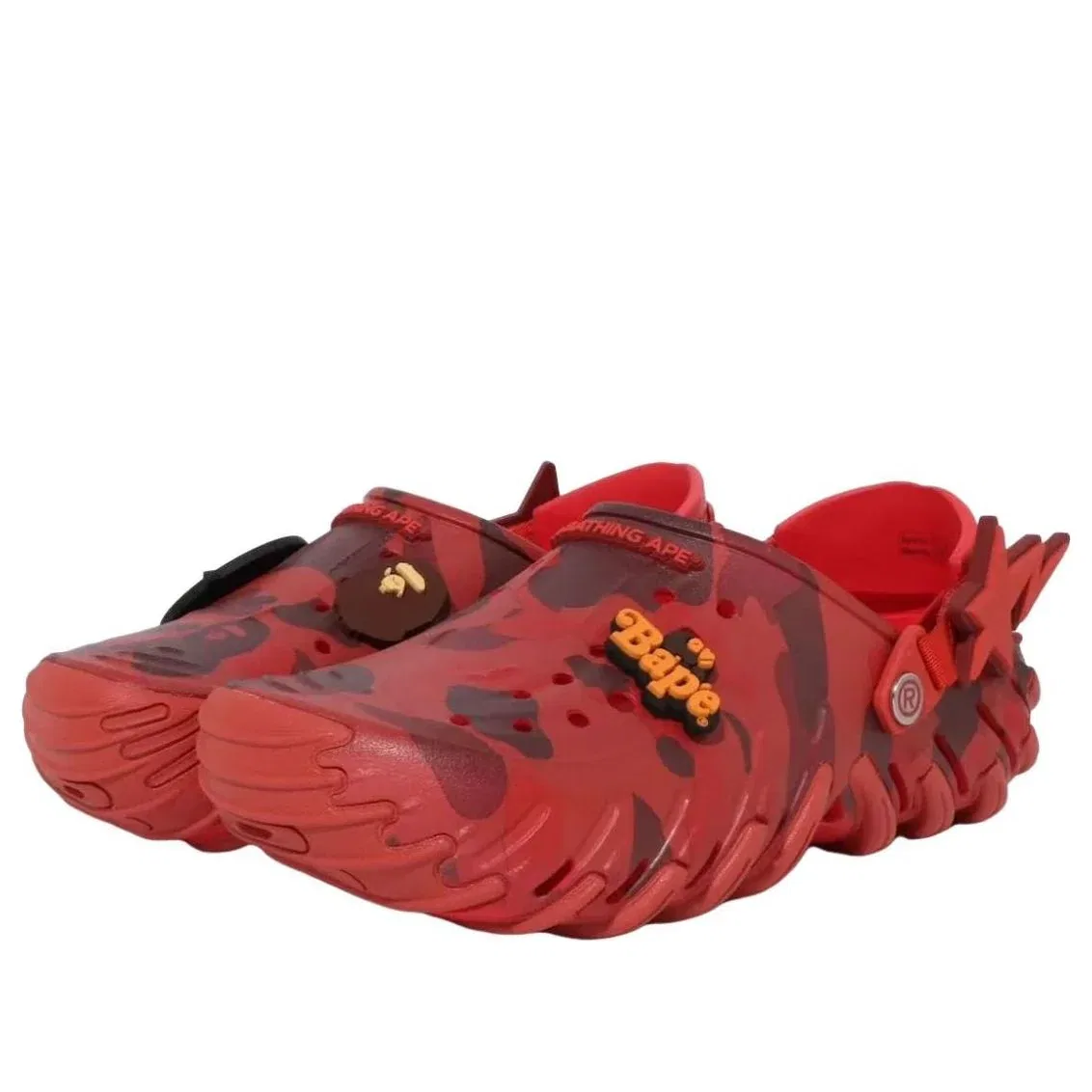 Сабо Crocs x BAPE Echo RO Clog 'Red Camo' 213140-8C1, красный — фото 2