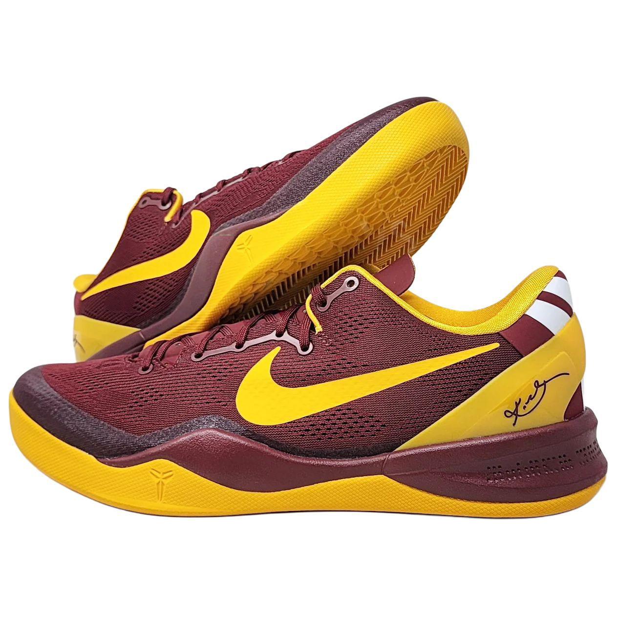 Кроссовки баскетбольные Nike Kobe 8 Protro PE 'USC' мужские низкие красные желтые с амортизацией и износостойкостью — фото 4