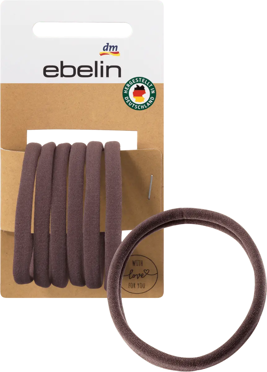 

Резинка для волос коричневая мягкая 6 шт. ebelin