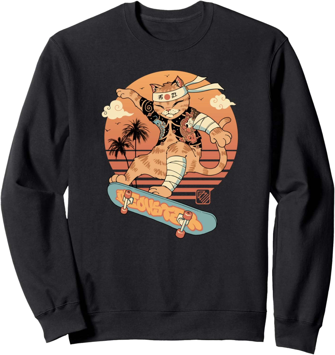 

Толстовка Meowster Skater, черная Vincent Trinidad Art