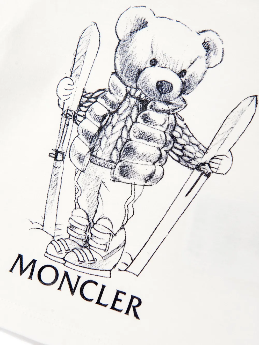 Футболка из хлопка с принтом Moncler Enfant, белый — фото 3