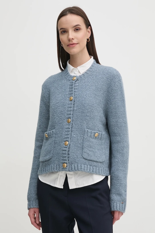 

Кардиган с добавлением шерсти Tommy Hilfiger, синий