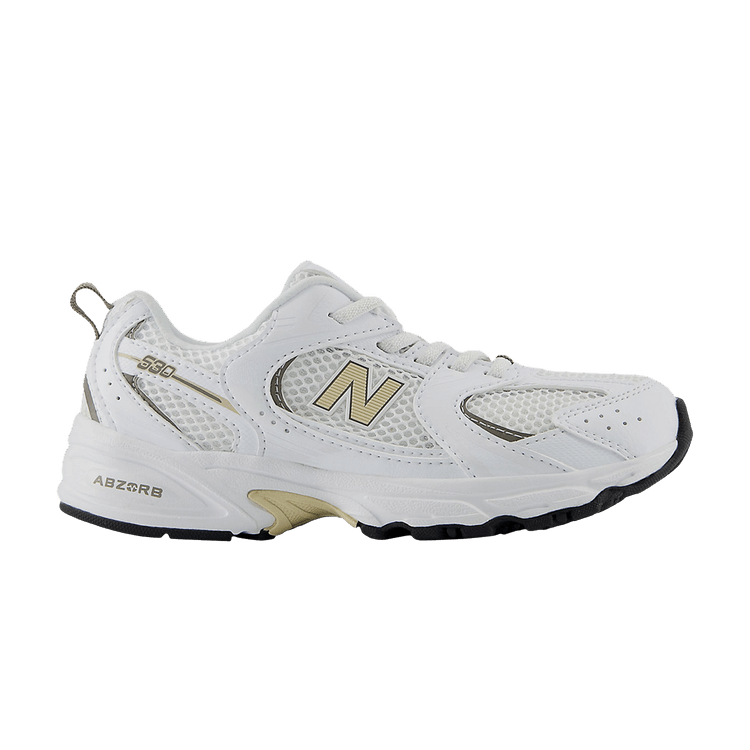 

Кроссовки 530 Bungee Lace Little Kid Wide 'White Khaki', белый
