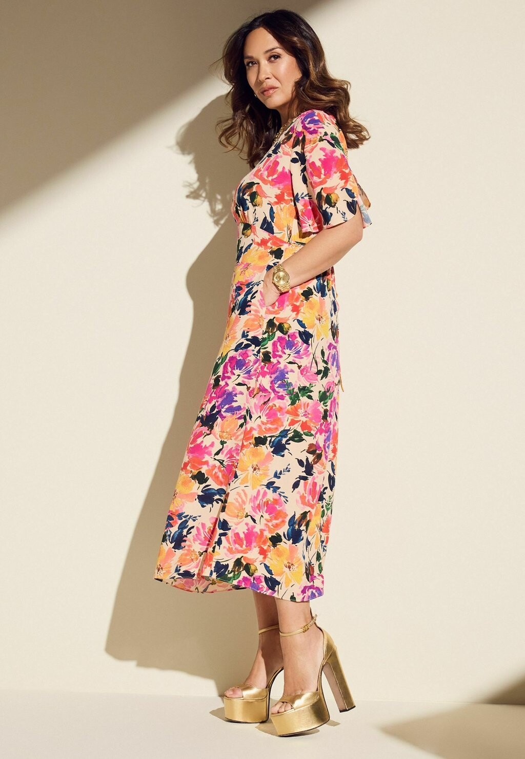 

Трикотажное платье FLORAL TEA, REGULAR FIT Myleene Klass, красный