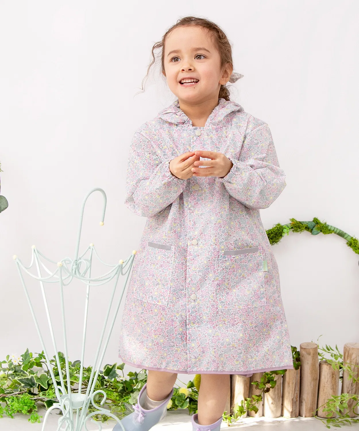 Дождевик Hello Kitty Classic Ribbon, панпантютю, на рюкзак, серо-розовый — фото 2