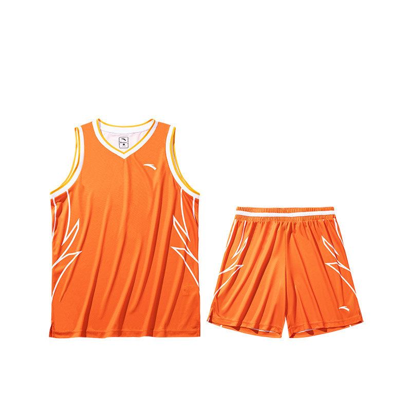 

ANTA Коллекция Basketball баскетбольный костюм мужской Fiery Orange/Fiery Orange/Pure White