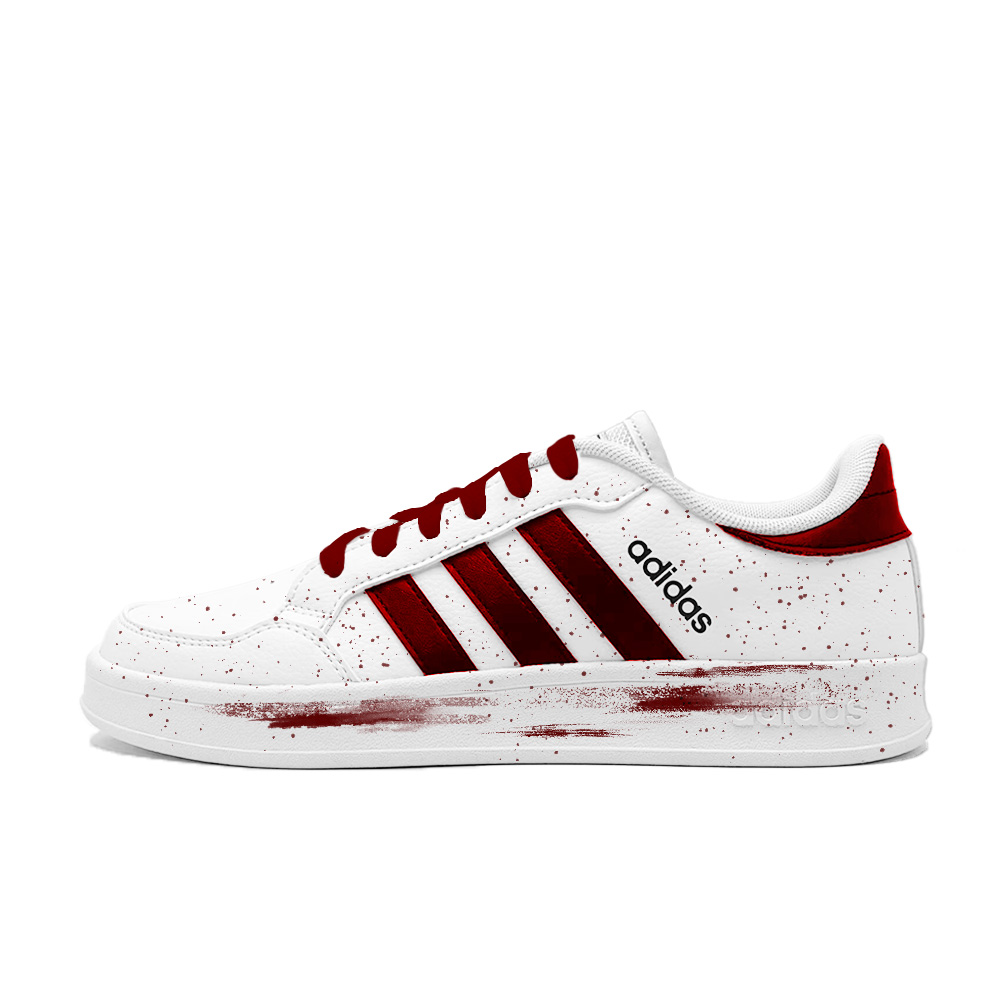 

Adidas Neo Кроссовки для скейтбординга Breaknet Scarlet Moon с термоамортизацией и устойчивостью к истиранию, низкие, мужские, красный белый