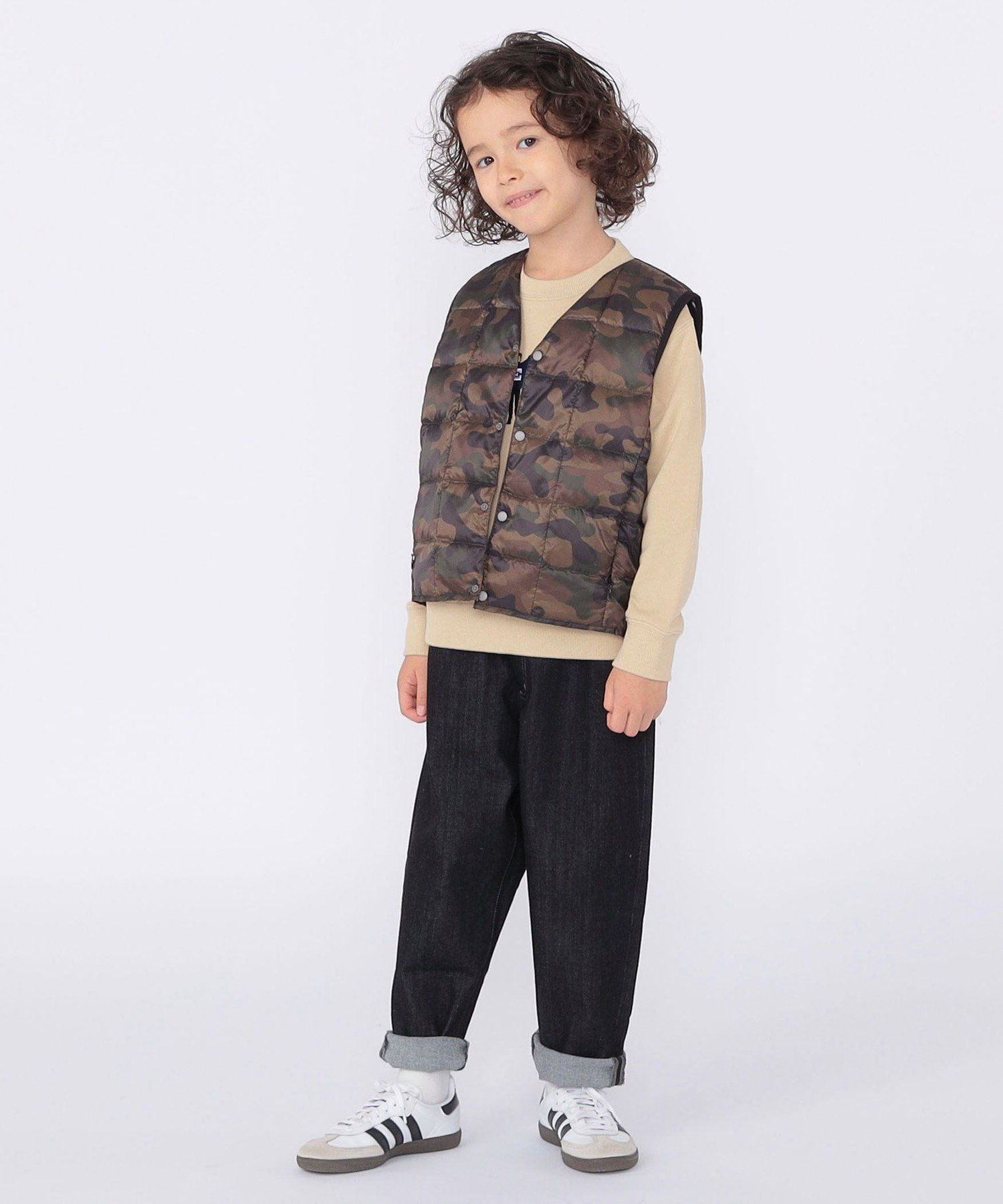 Размер: 100~150 см / Детский пуховый жилет Ships Kids, Dark Olive — фото 4