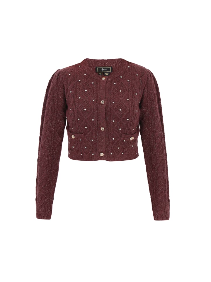 

Женский кардиган бордового цвета faina