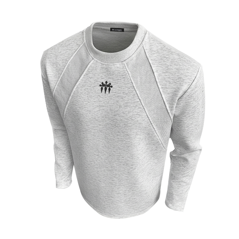 

Свитшот Unisex Crew Neck Thickened Heavyweight HUANQIU, белый heather серый