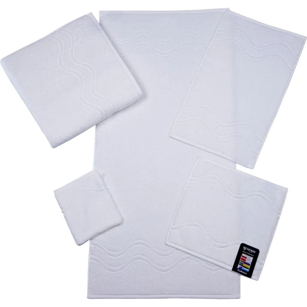 

Мочалка ROSС Ощущение кашемира с волнистой каймой Ross, белый