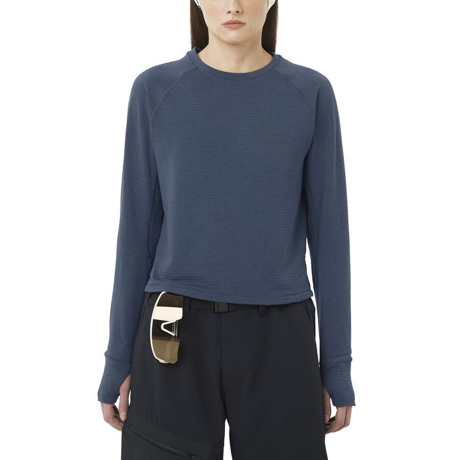 

Женская футболка Essential Lightwarm Crew Salomon Salomon, Blue Nights, Синий, Женская футболка Essential Lightwarm Crew Salomon Salomon, Blue Nights