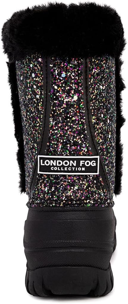 Детские зимние сапоги LONDON FOG Icelyn для девочек, подростков и малышей, с теплой подкладкой, в размерах для детей младшего возраста, черный — фото 3