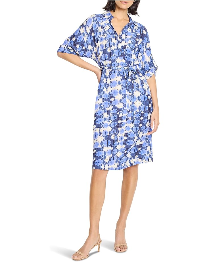 

Платье NIC+ZOE Petite Shibori Stone Belted Devon Dress, синий мульти
