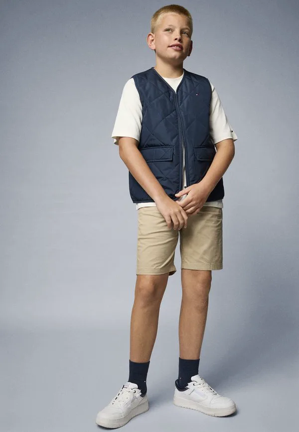 Двусторонний стеганый жилет из смешанных тканей. Tommy Hilfiger, Dark Night Navy/Misty Sage — фото 2