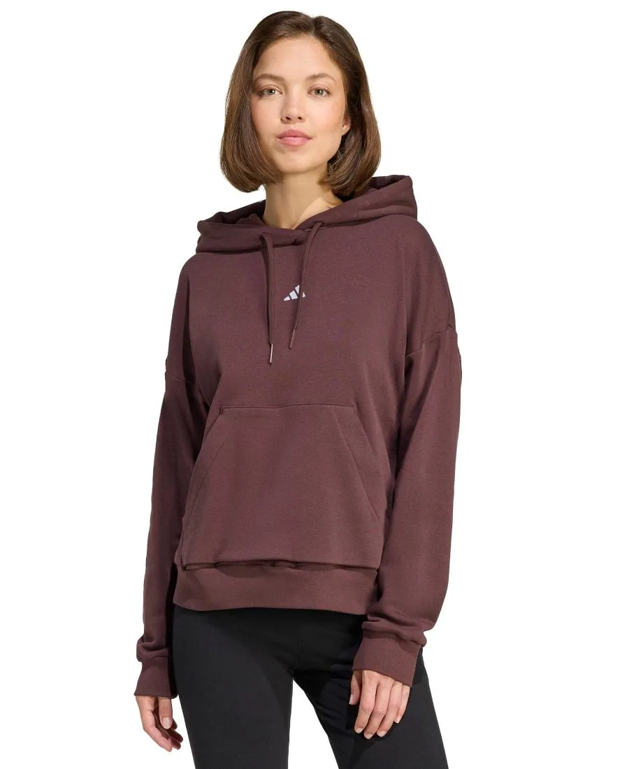 Женская толстовка с длинными рукавами и логотипом Essentials Adidas, shadow коричневый/белый