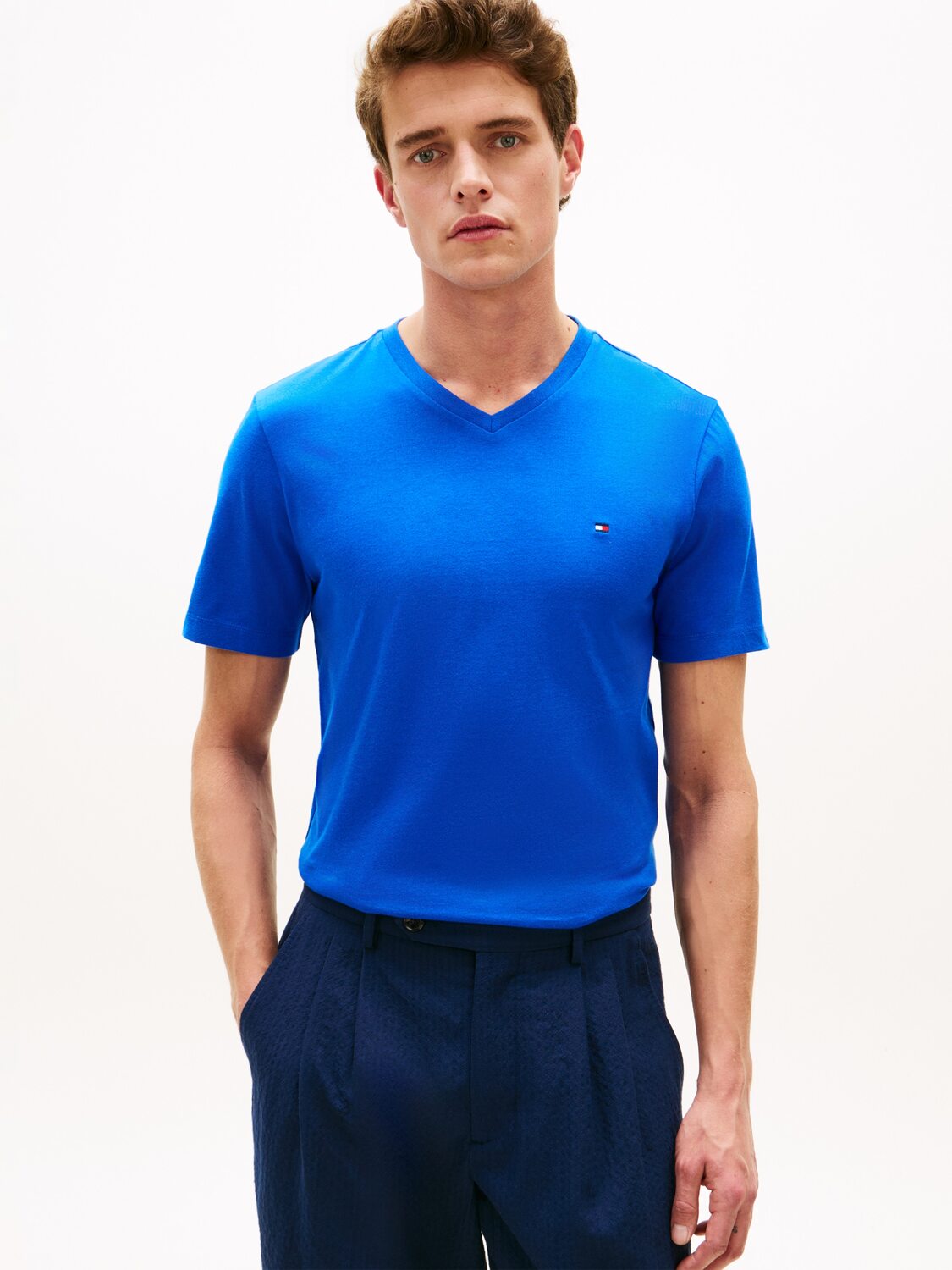TOMMY HILFIGER Футболка 'ESSENTIAL' в синем цвете — фото 3