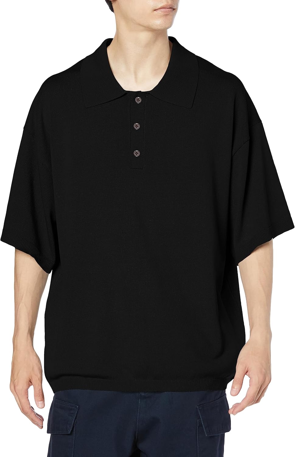 

Мужская трикотажная рубашка-поло с коротким рукавом Null 50437, черный