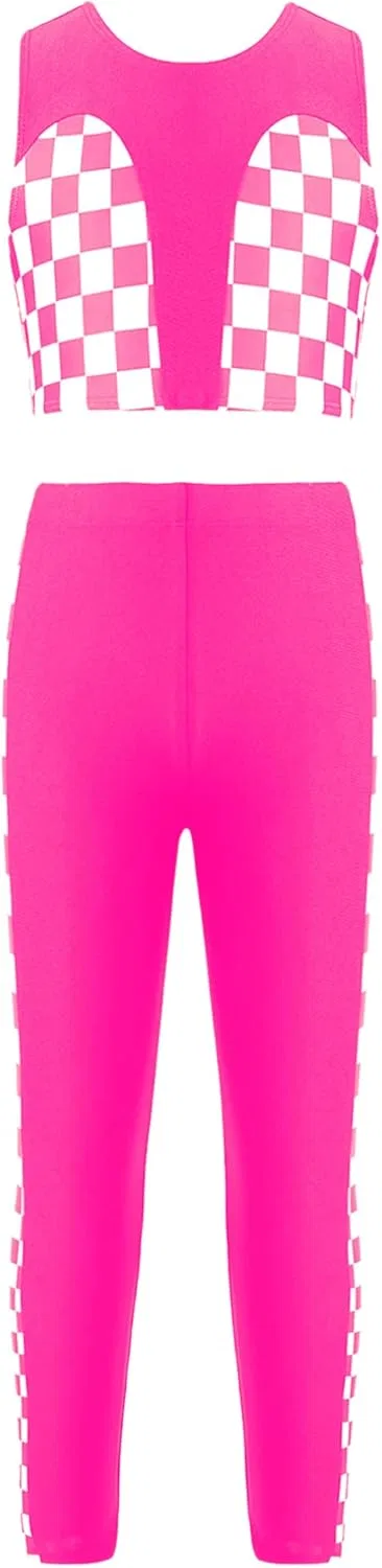 Детский спортивный костюм из топа и леггинсов, vastwit, Rose Red