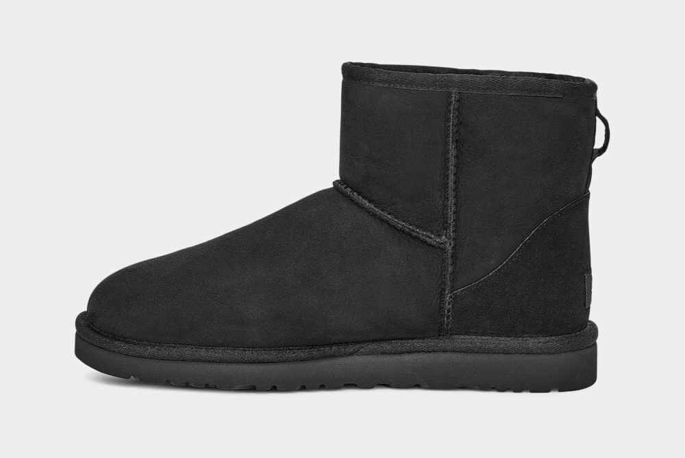 Мужские низкие зимние ботинки UGG из овчины, черные — фото 3