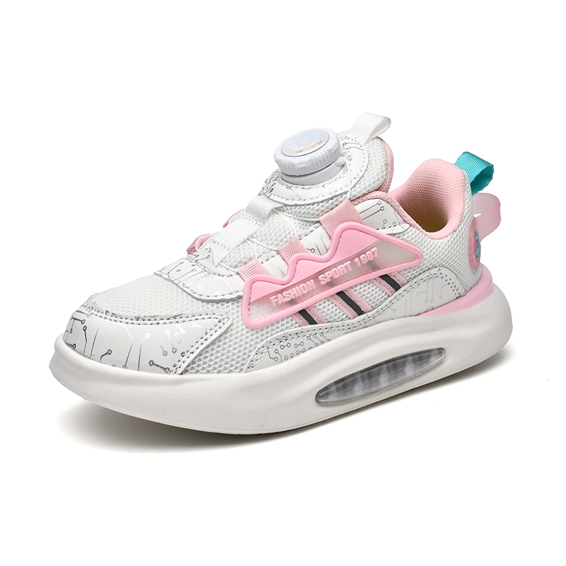 

Кроссовки для бега для детей с противоскользящей подошвой и амортизацией. Износостойкие. KUPE, белый/розовый