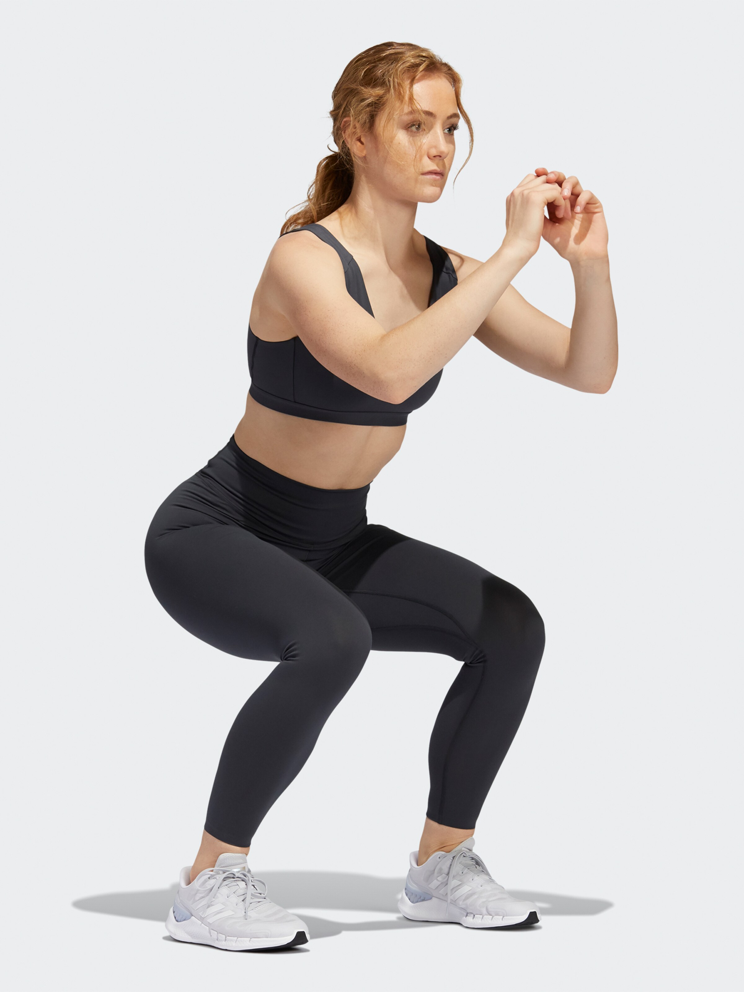Adidas Sportswear Футболка Sports Bra в сером цвете — фото 4