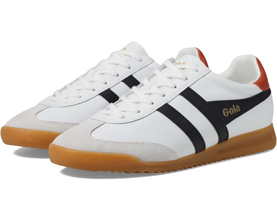 

Кроссовки Gola Torpedo Leather, цвет White/Black/Moody Orange