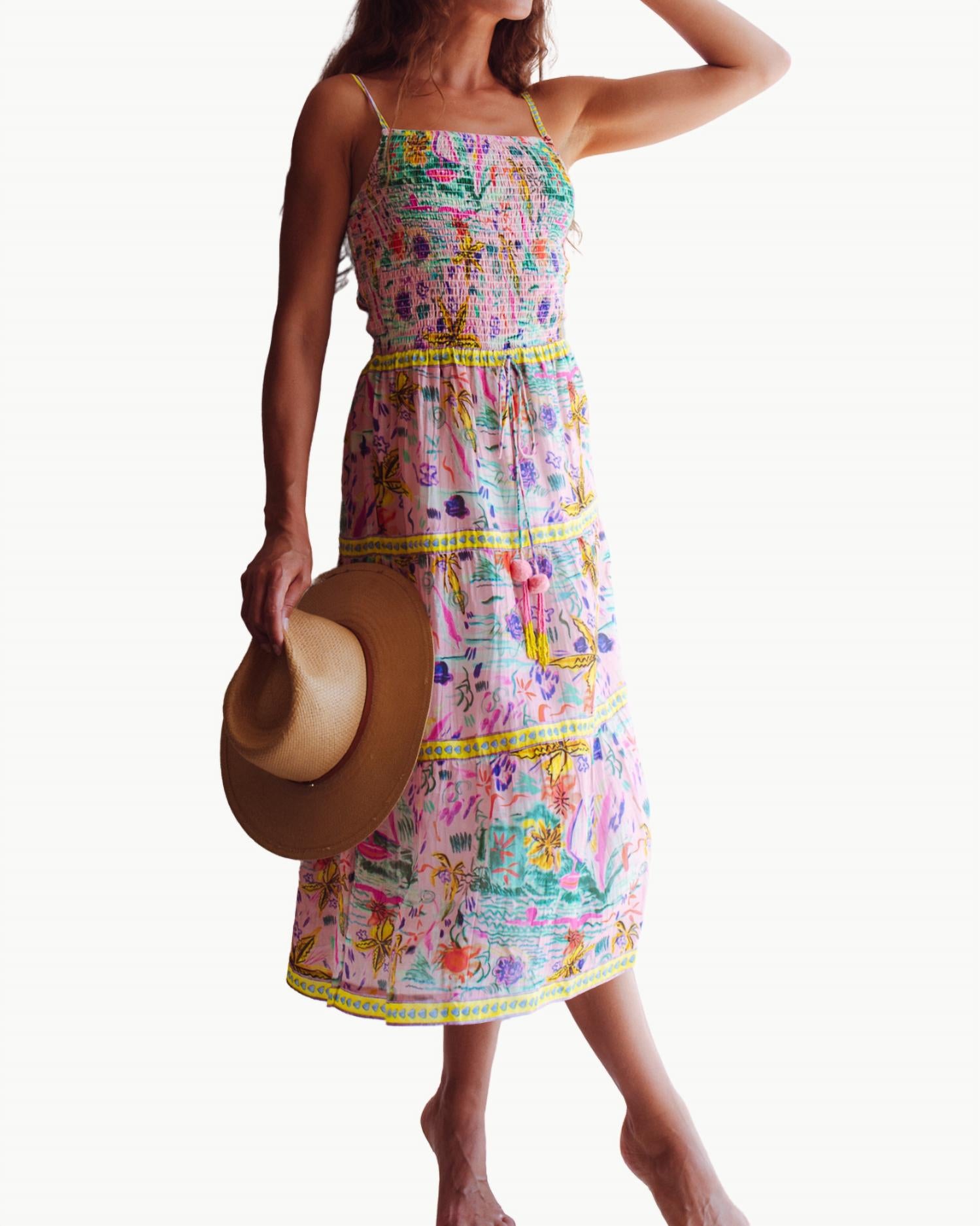 

Платье миди Odette в солнечном принте Bell by Alicia Bell, Sunshine Print