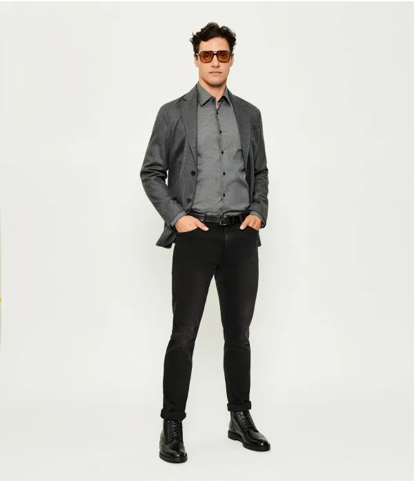 Рубашка h-hank-kent-c1-214 Slim fit Boss, черный — фото 2