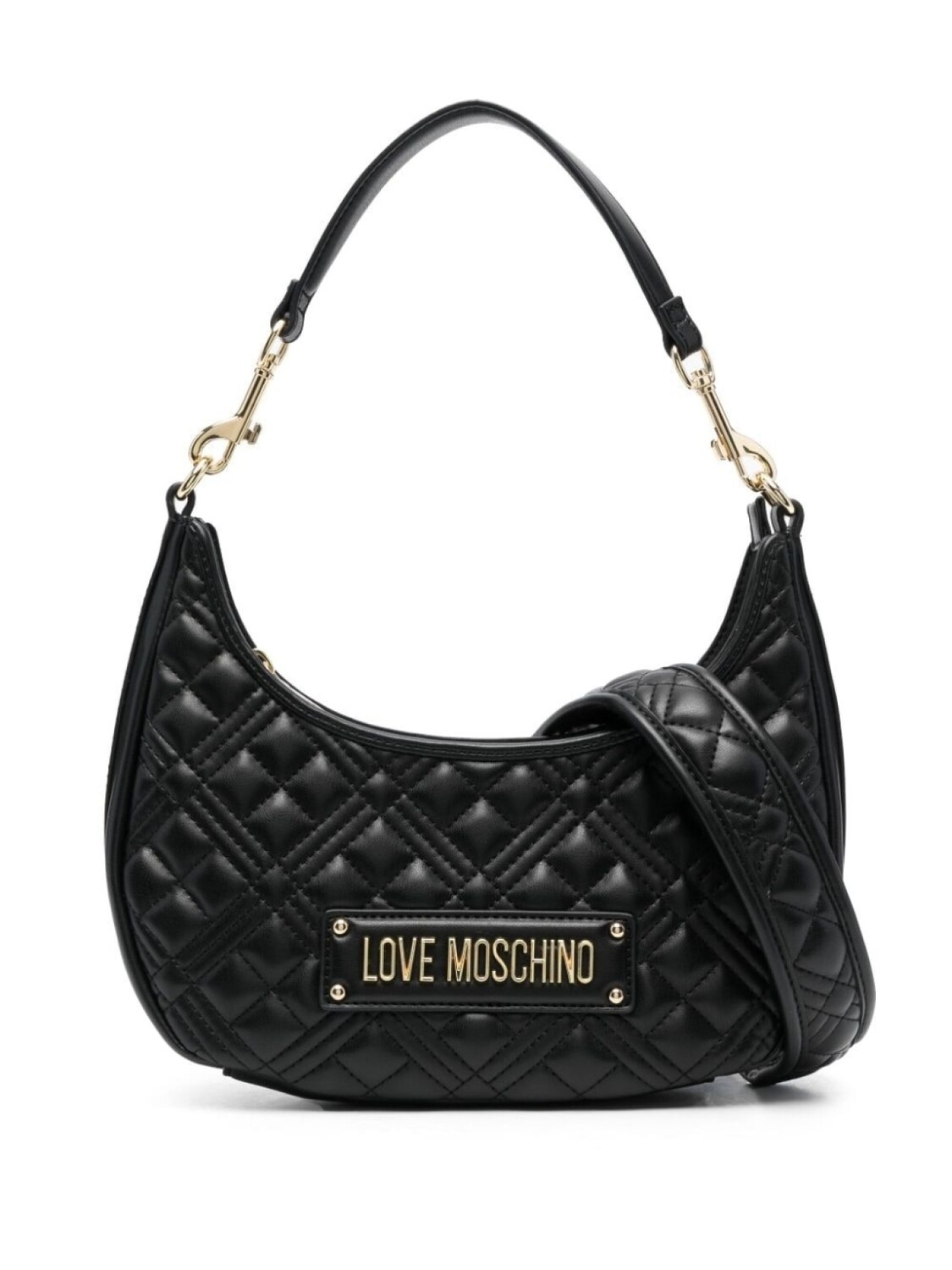 

Love Moschino стеганая сумка на плечо с логотипом, черный