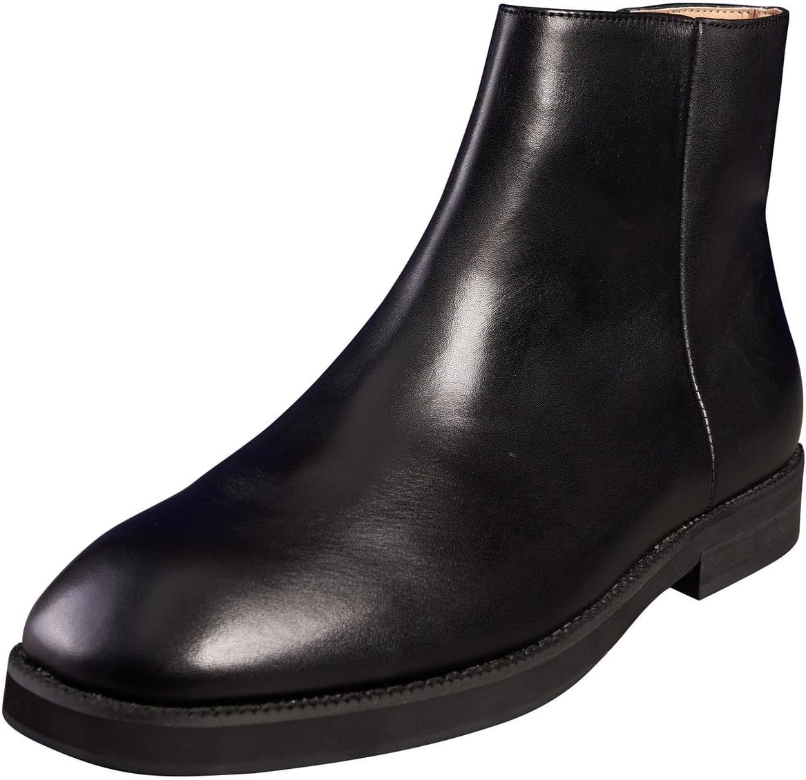 

Мужские повседневные кожаные ботинки Santimon Chelase, черные, на щиколотку, ручной работы, модные, с молнией, ковбойские ботинки для мужчин