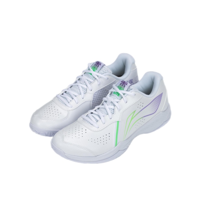 LINING Плоские кроссовки для бадминтона unisex white с амортизацией, нескользящей подошвой и дышащим верхом — фото 4