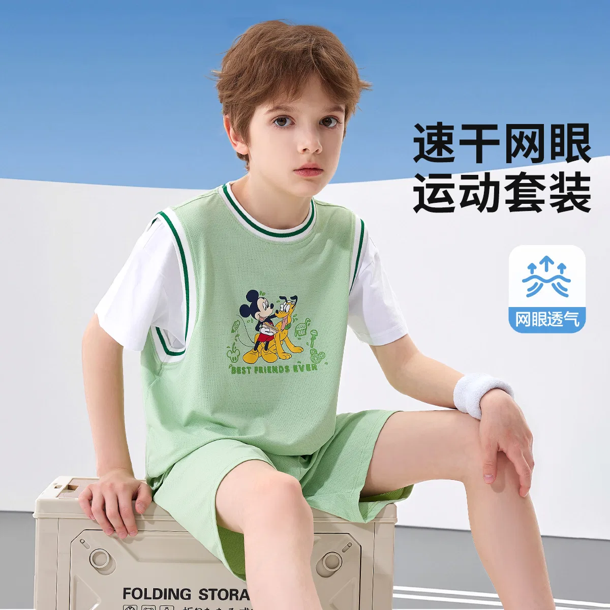 Детская спортивная одежда Casual с круглым вырезом Disney, Green — фото 4