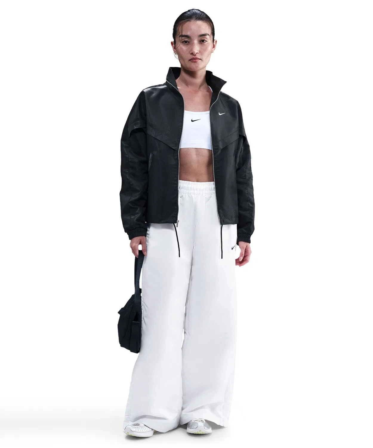Куртка Nike женская Windrunner с водоотталкивающей отделкой, чёрная