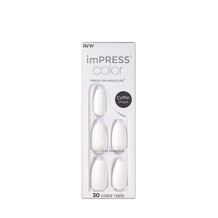 

Маникюрный набор Kiss Color Press-On Nails без лака Frosting, 30 накладных ногтей, Impress