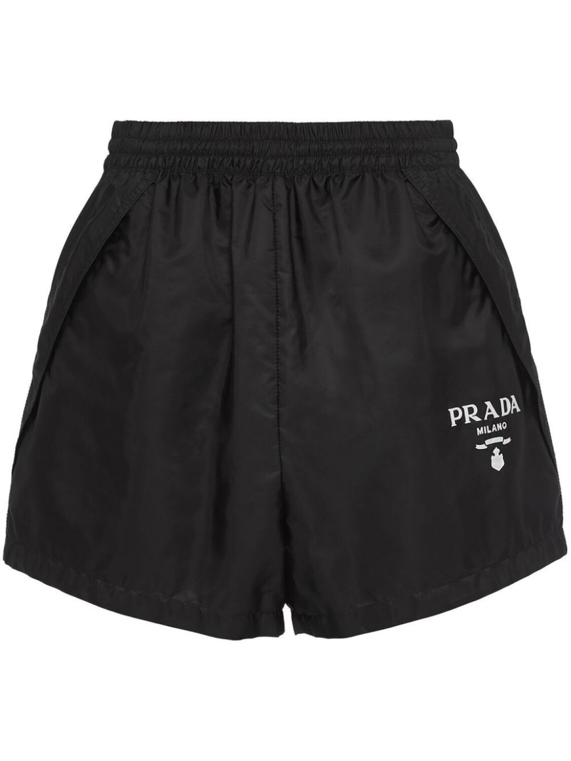 

Prada шорты Re-Nylon с завышенной талией, черный