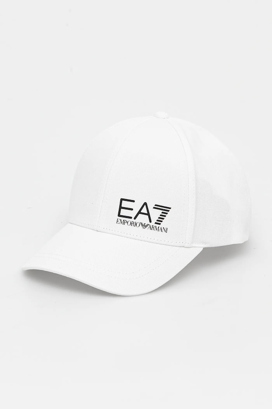

Хлопковая кепка с козырьком Ea7 Emporio Armani, белый