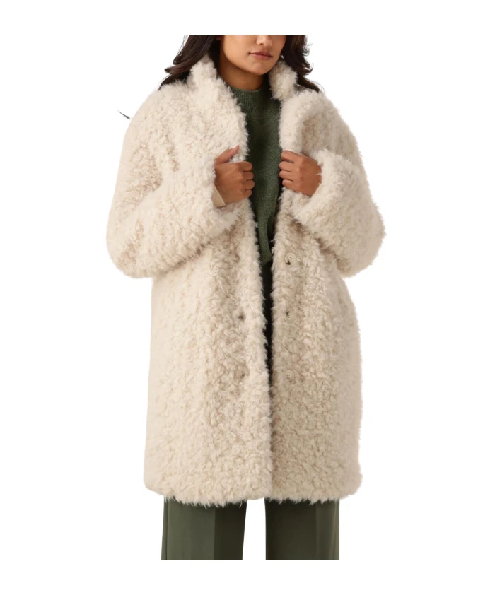 

Уютное пальто-«мишка» для стильного комфорта Another Label, бежевый