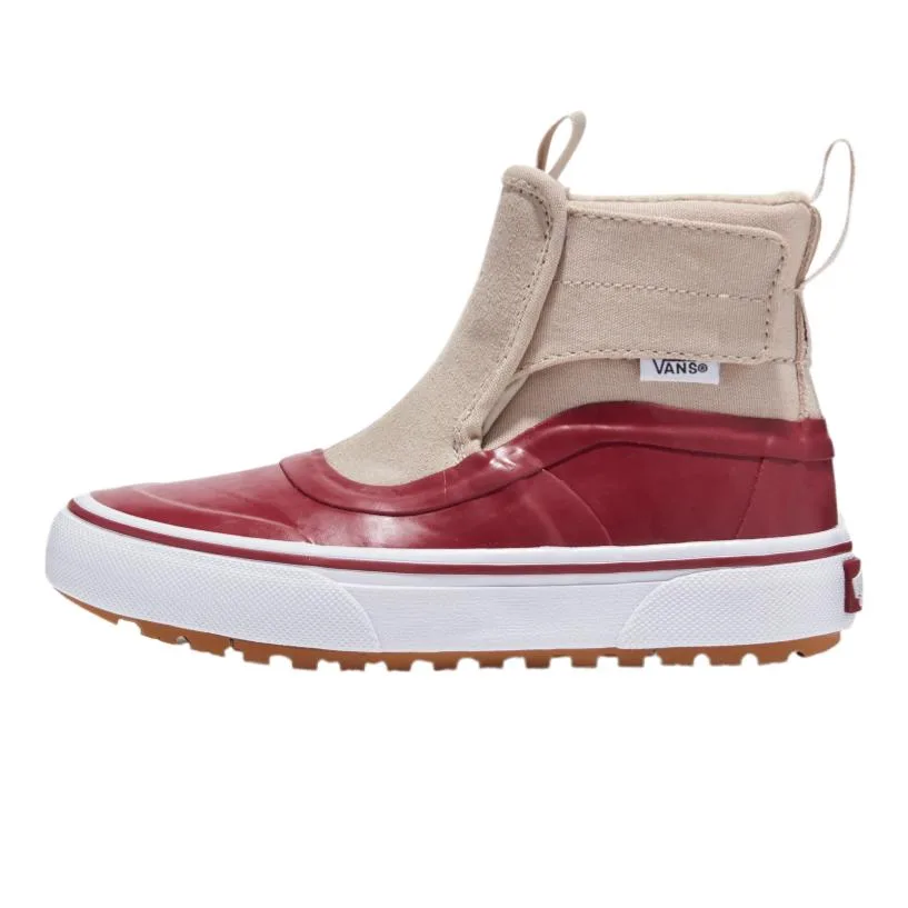 Vans Детские водонепроницаемые и теплые ботинки mid top slip on красные