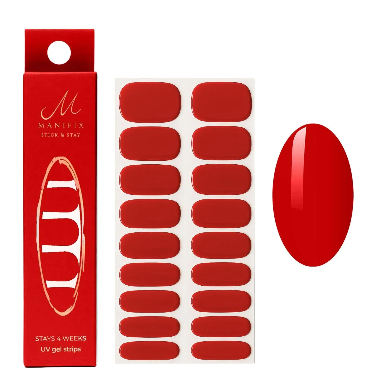 Гелевые УФ-пленки для ногтей «True Red» от Manifix Geschenkissimo